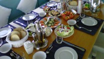 Motor yacht K BLU -  Dining Detail